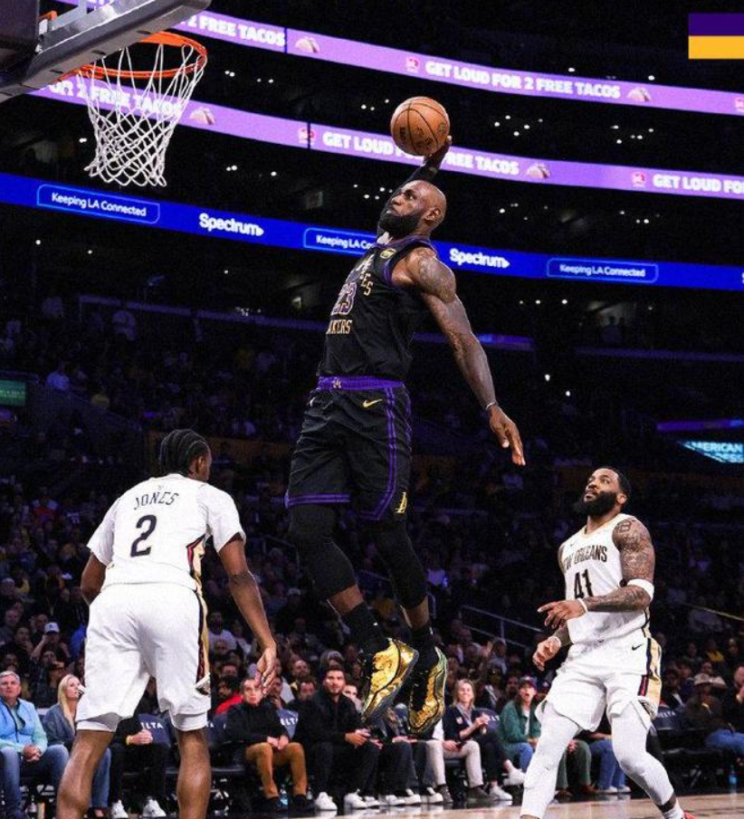 3连胜！湖人四杀鹈鹕，詹姆斯历史第一，东契奇7失误，里夫斯低迷